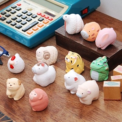 zakka杂货十二生肖龙蛇属相树脂