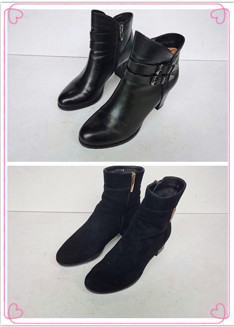 圆头骑士靴粗跟骑士靴