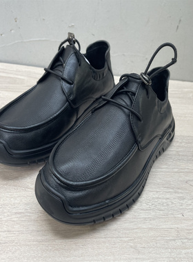 旧的瑕疵穿过二手男鞋时尚潮流舒适简约圆头系带休闲鞋皮鞋A23116