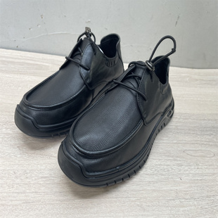 旧的瑕疵穿过二手男鞋时尚潮流舒适简约圆头系带休闲鞋皮鞋A23116