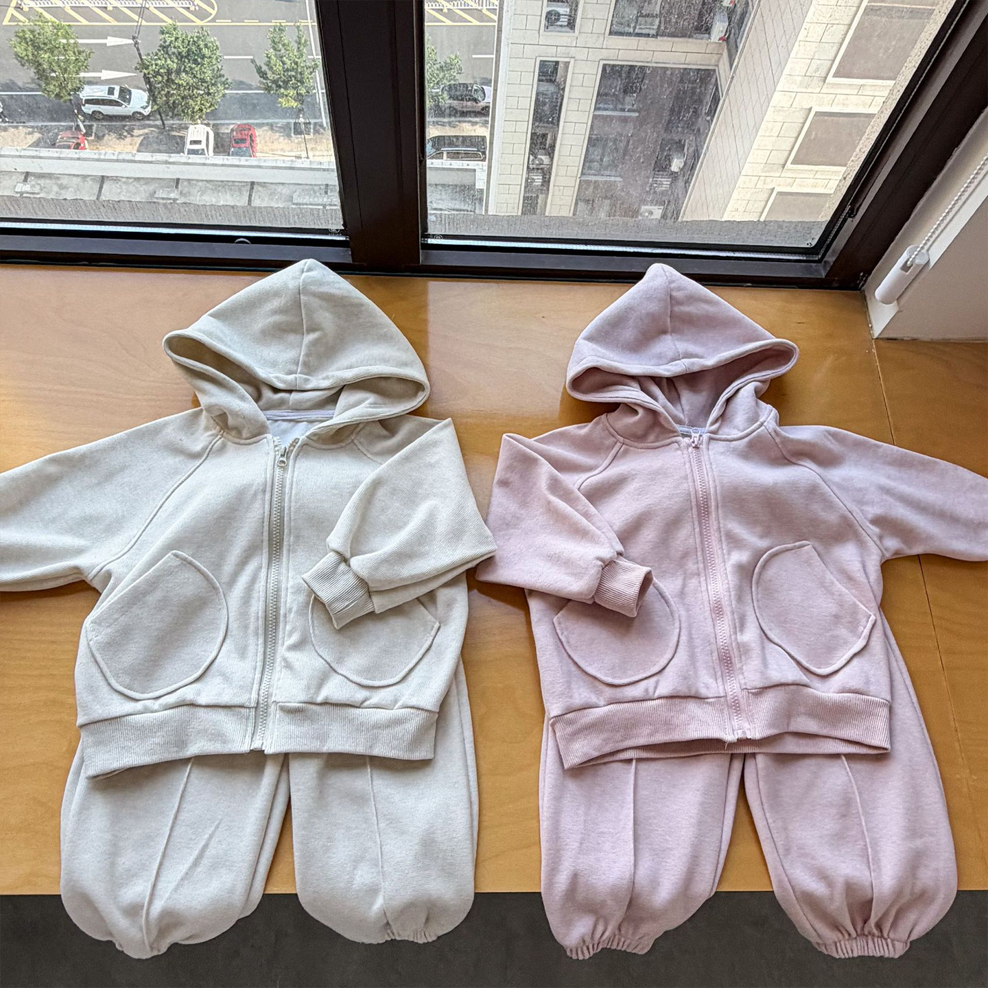 兄妹装儿童套装春秋装男女童拉链卫衣连帽外套卫裤休闲运动两件套