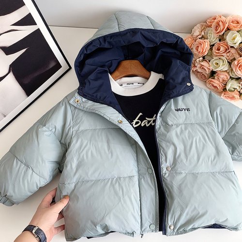 男童羽绒服90白鸭绒加厚保暖冬装