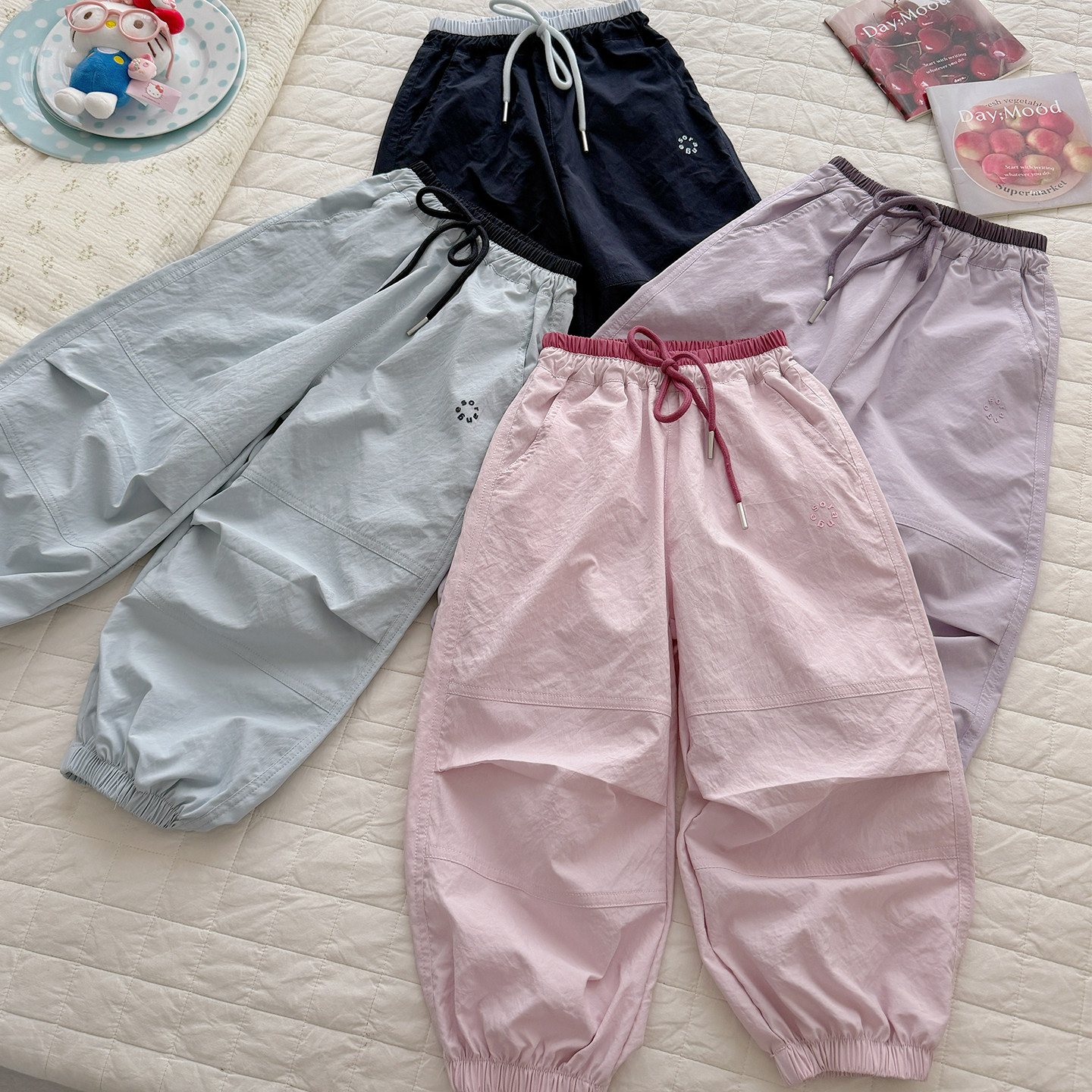 女童裤子夏薄款速干防晒防蚊裤图片