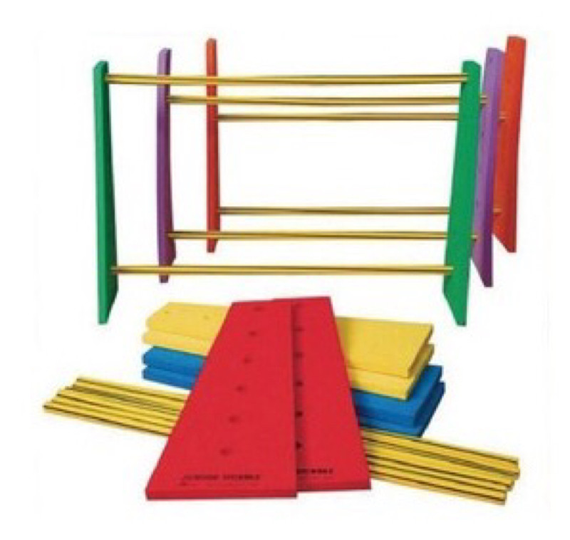 卡乐咪可调节障碍物跳高架玩具