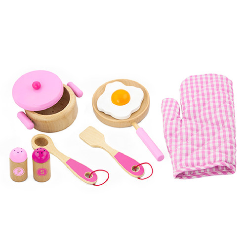 粉色幼儿仿真厨房餐具娃娃家