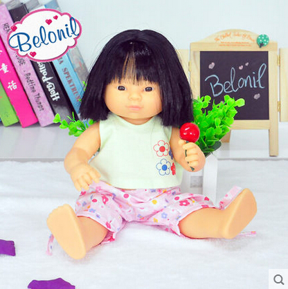黄色皮肤长发女孩装扮西班牙Belonil幼儿早教过家家玩具仿真娃娃