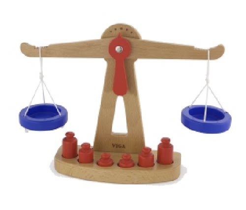 VIGA/唯嘉 天平 幼儿早教园儿童科学实验室砝码天平称重教玩具