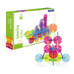 圆形方形多彩拼插片96片套美国Guidecraft幼儿园早教益智玩具