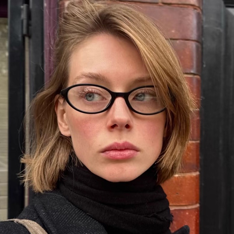 复古眼镜小框椭圆形猫眼黑框素颜