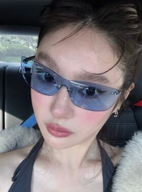 墨镜女款y2k欧美辣妹风无框连体