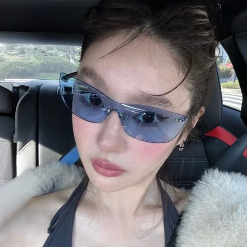 墨镜女款y2k欧美辣妹风无框连体