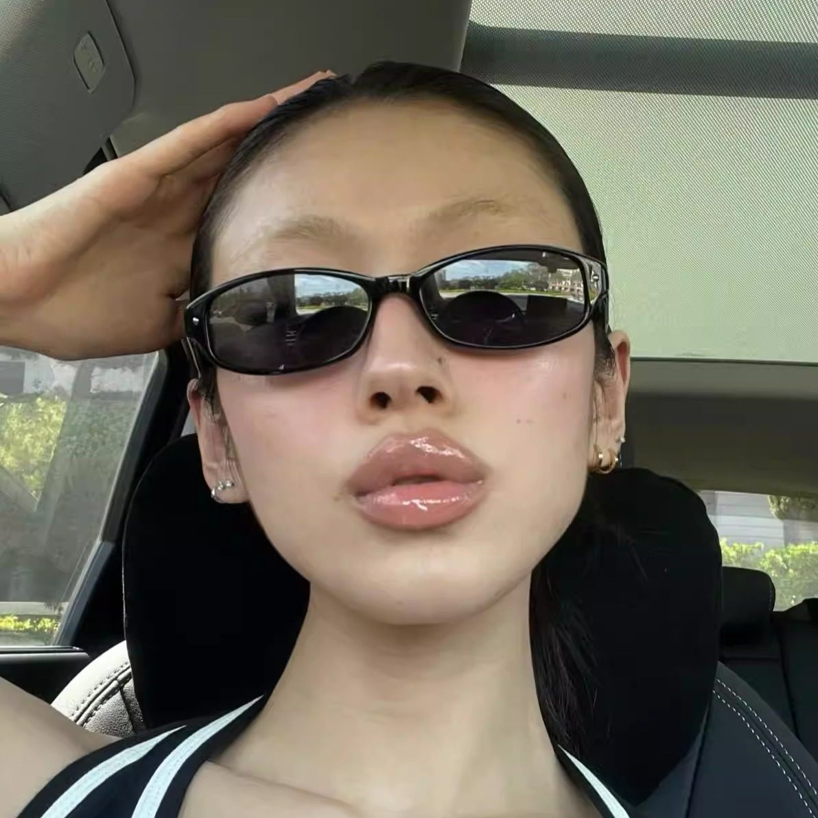 复古美式辣妹风猫眼高级感太阳眼镜女潮偏光防紫外线遮阳街拍墨镜,ZIPPO/瑞士军刀/眼镜,太阳眼镜,淘宝优惠券,粉丝福利购,淘宝优惠卷