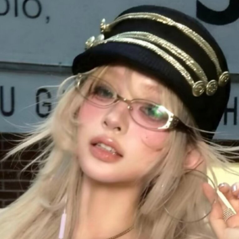 复古金属铆钉小方框y2k古早欧美辣妹风眼镜防蓝光度数近视平光镜