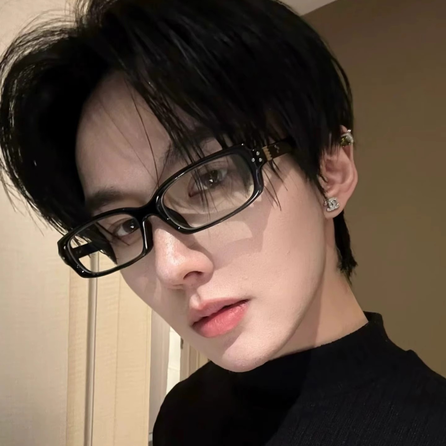 男士黑框素颜方形gm眼镜帅防蓝光