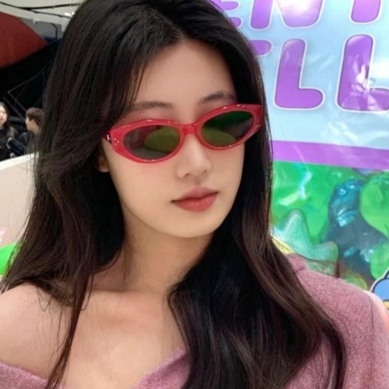 gm墨镜女款2024新款猫眼红色韩系