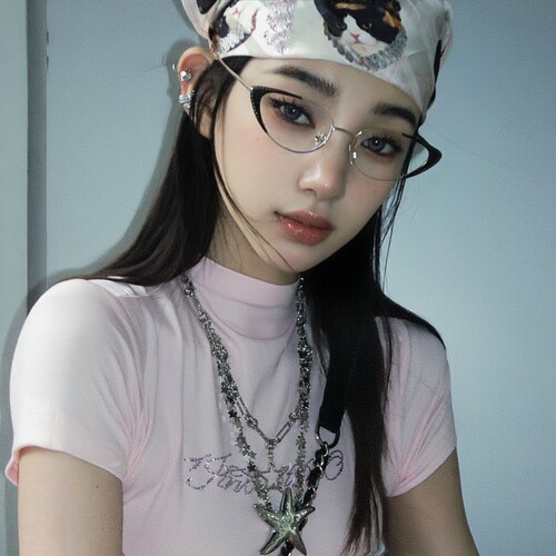复古金属猫眼三角椭圆Y2K眼镜女