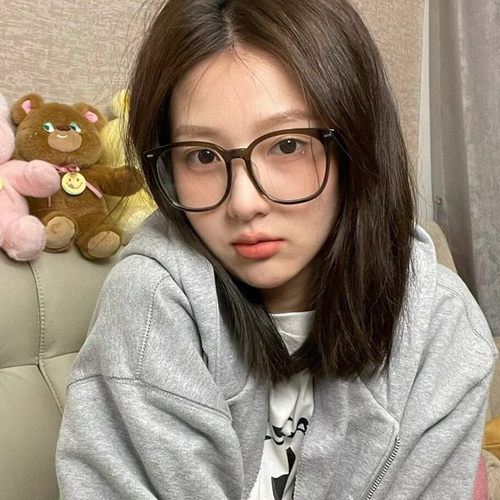 方形素颜神器绿框防蓝光平光镜