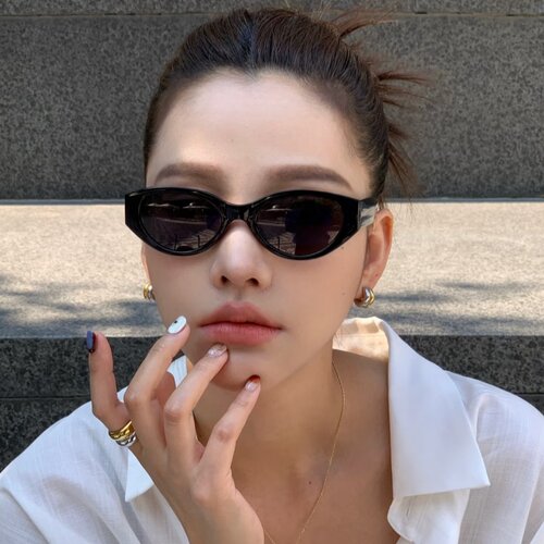 复古美式猫眼高级网感墨镜女款潮
