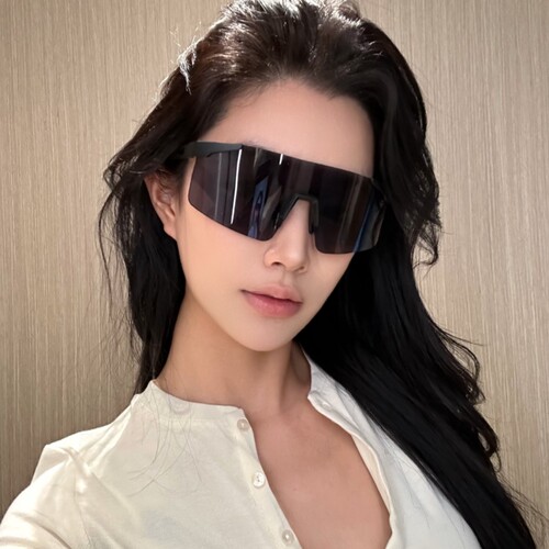 无框骑行黑色墨镜户外登山防风女