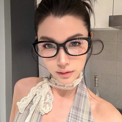 复古欧美风黑框方形猫眼女圆脸显瘦防蓝光近视度数素颜眼镜女平光