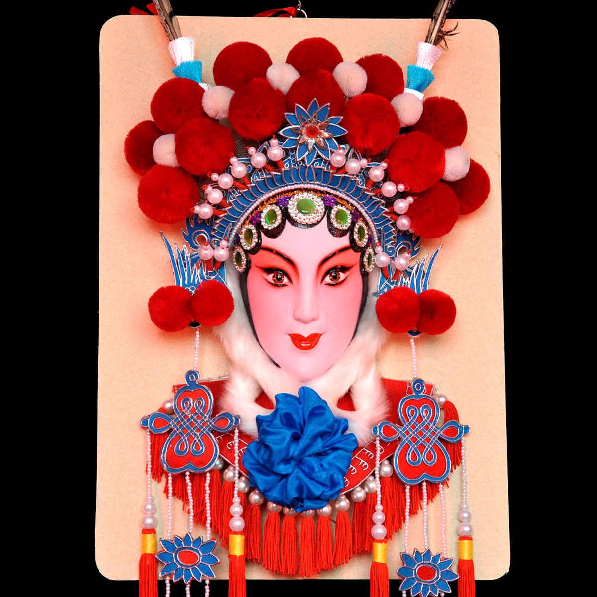 特色工艺品 礼品 高档家居艺术饰品 纯手工京剧脸谱精品 穆桂英