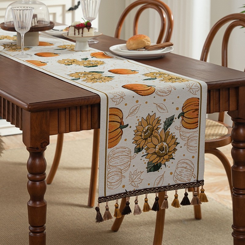 南瓜感恩节万圣节加厚桌旗美式餐桌装饰餐垫玄关盖巾餐具垫桌垫布,居家布艺,桌旗,淘宝优惠券,粉丝福利购,淘宝优惠卷