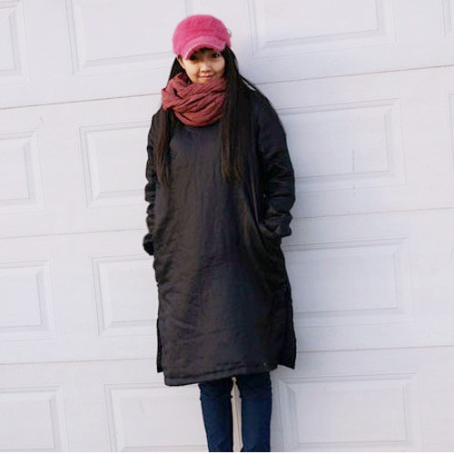 民族风新款唐装棉麻棉衣2022女装加长款棉袄棉服 盘扣大袍子 秋冬