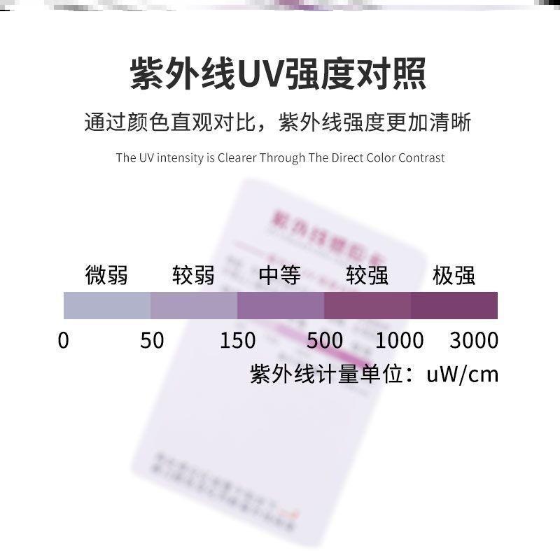 紫外线测试卡指示卡UV防UV手电筒强度隔热膜检测试纸感应卡
