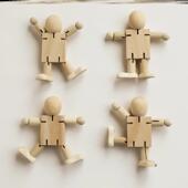 可动玩具幼儿园活动儿童节英语道具白胚关节人教具儿童白胚木头人