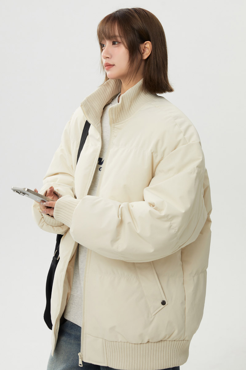 冬季美式户外立领棉衣女潮流宽松纯色棉服保暖百搭外套9025P88,男装棉衣,电商B203