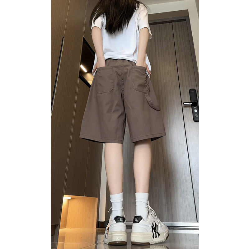 夏季新款美式高街工装短裤女生潮流宽松直筒休闲五分裤D1080P45,男装牛仔裤,电商B203
