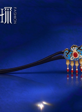 国风福临头上蝙蝠发簪女高端时尚