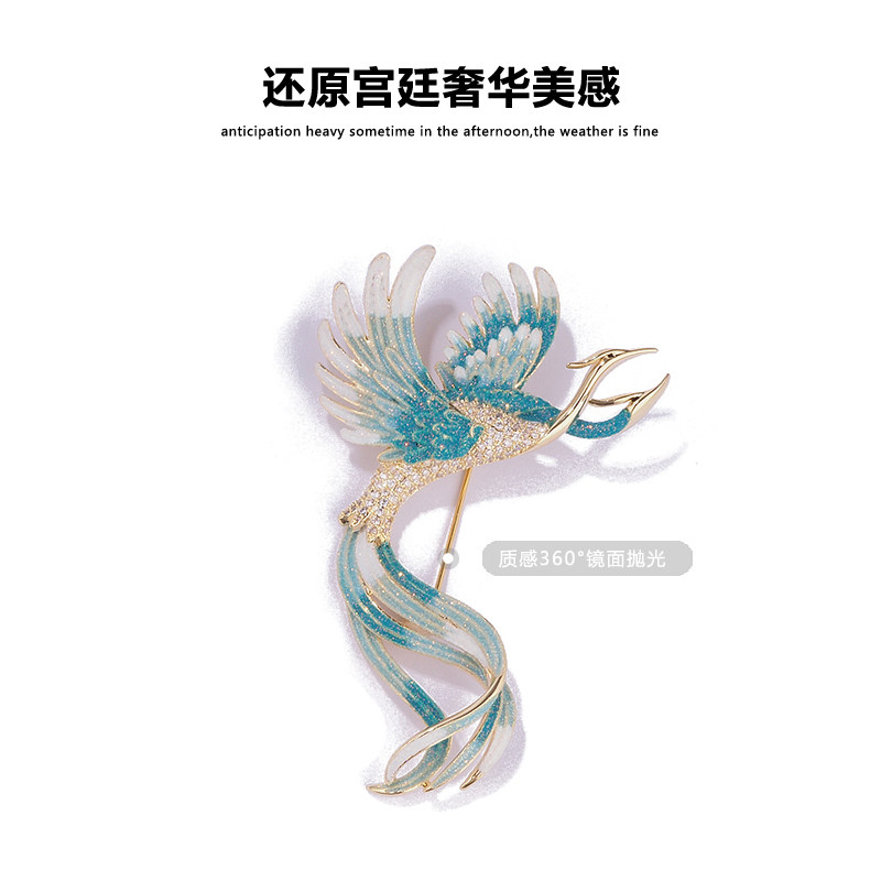 여성을 위한 고급 패션 중국 스타일 YOUFENGLAIYI 브로치 절묘한 에나멜 맞춤형 기질 코사지 코트 가디건 브로치