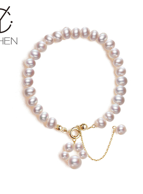 天然淡水珍珠可爱猫爪手链