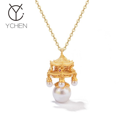 原创设计国风宫灯楼阁项链女高级感中式独特轻奢锁骨链小众独特