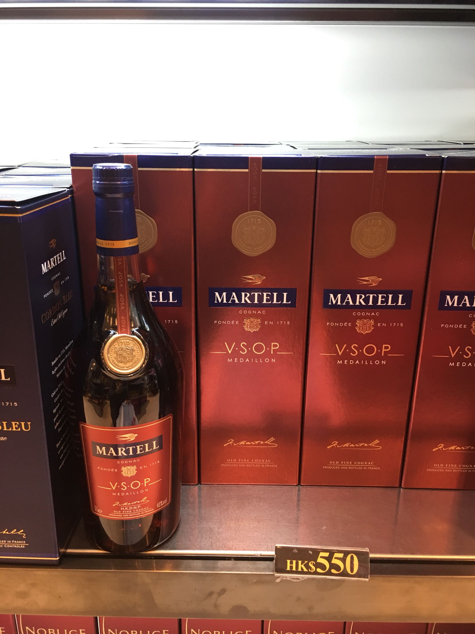 香港免稅店馬爹利VSOP洋酒1000ml裝