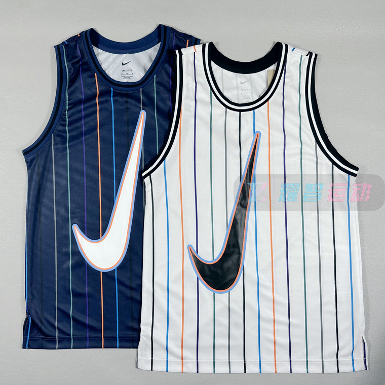 NIKE耐克男子速干大勾运动训练透气无袖篮球背心T恤DA3029 DX0436