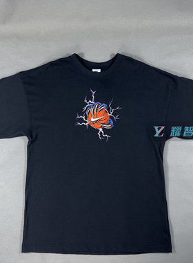 NIKE耐克男子超宽松篮球T恤秋季新款纯棉运动休闲短袖 IH9269-010