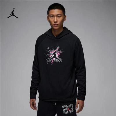 JORDAN男印花宽松连帽衫速干卫衣