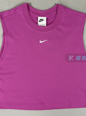 NIKE/耐克女子夏季纯棉圆领运动休闲宽松透气无袖背心AR3204-623