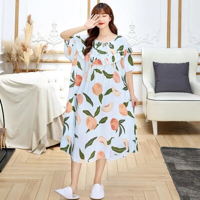 季棉绸人造棉时尚遮肉连衣