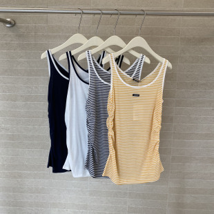 OIIORIRI 抽皱条纹背心26年春夏26SSTE024——1080