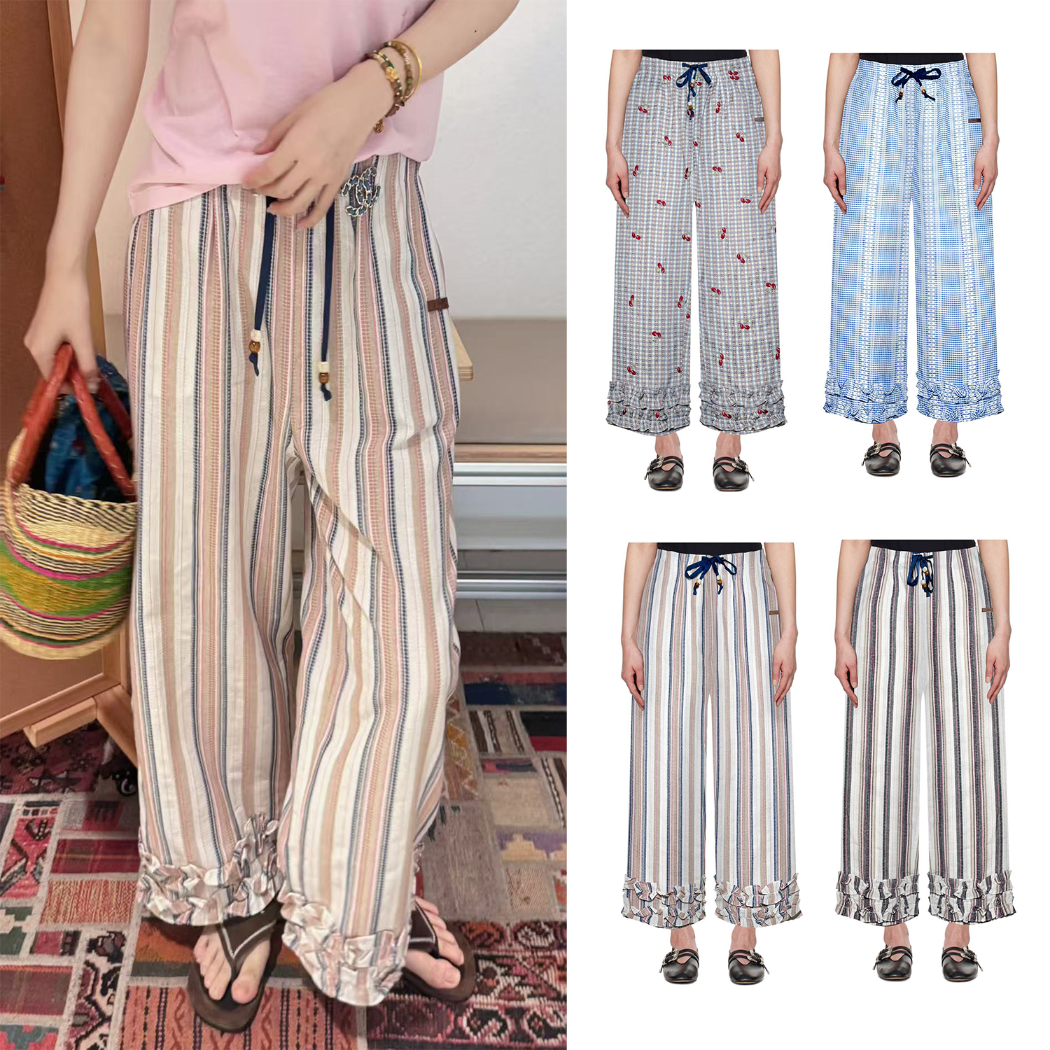 oitmmtio 木耳边休闲裤25年夏款OITM-2025-JULA1/2/3/4——880