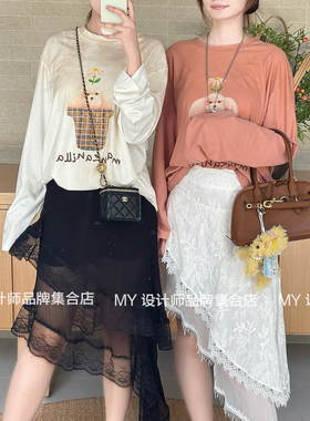 MAKE IF 早秋不规则蕾丝半裙25年秋XLM2025SSIF0042——990