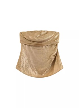 ICE DUST 褶皱金色抹胸26年春夏26SSSL30——880