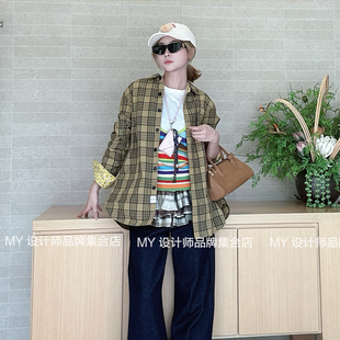 SHORT SeNTence  格纹宽松衬衫25年秋冬25AWBL03-CK00_2200