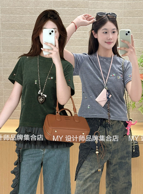 SHORT SeNTeNCE 圆领刺绣T恤25年秋冬25AWTS06-SP29/106——1200