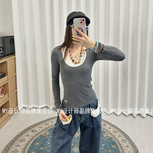 ODTD撞色吊带打底衫T恤衫FW26TSGRA310——690