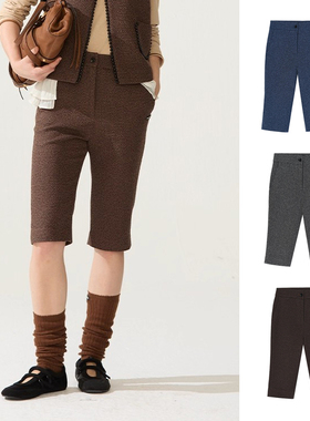 OIIORIRI 经典格纹修身五分裤25年秋冬25AWPT101——1680