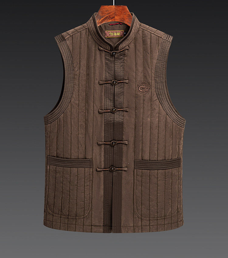 断码特价百福龙秋冬男唐装刺绣休闲加薄棉坎肩民族风中式盘扣马甲,男装,唐装,淘宝优惠券,粉丝福利购,淘宝优惠卷